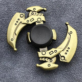 Bronze Superman Finger Spinner Toys for Children Thor Hammer Alloy Metal Hand Tri Spinner Ring for Adults Toys