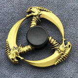 Bronze Superman Finger Spinner Toys for Children Thor Hammer Alloy Metal Hand Tri Spinner Ring for Adults Toys