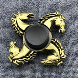 Bronze Superman Finger Spinner Toys for Children Thor Hammer Alloy Metal Hand Tri Spinner Ring for Adults Toys
