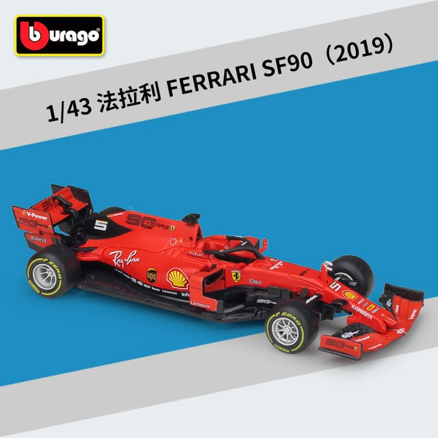 Bburago 1:43 SF90 No. 5 F1 racing formula racing static simulation alloy alloy car model Ferrari