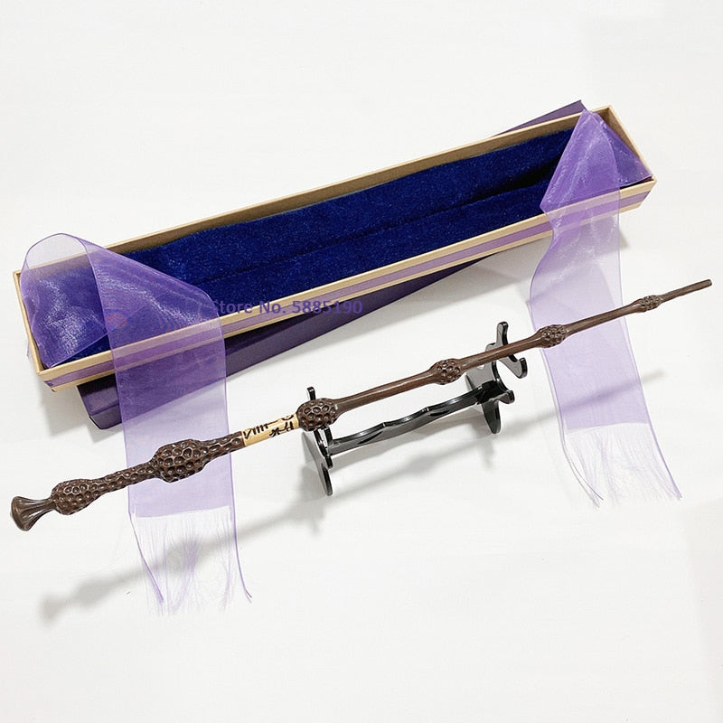 28 Kinds of Metal Core Sirius Bellatrix Dumbledore Elder Wand HP Magic Magical Wand in Ollivander's Box with Wand Stand Gift