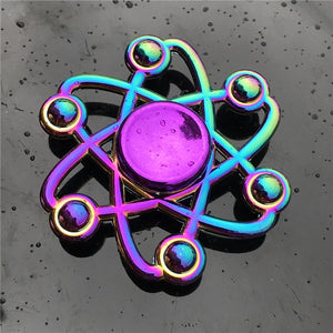 3 Leaf Rainbow Metal Finger Spinner Bearing Spinner Toy Adult Cross Spinning Top Decompression Toys For Children Fidget Spinners