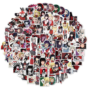 100pcs pack Japanese anime Kakegurui Stickers for DIY Scrapbooking Phone Luggage Suitcase Bike Guitar Sticker Toys For Children