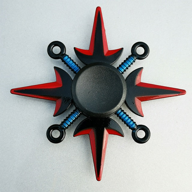 Naruto Finger Spinner EDC Stuffer for Kid/Adult Toys Tri Cross Spinner Metal Spinner Gyro Autism Gift  Funny Hands for Fingers