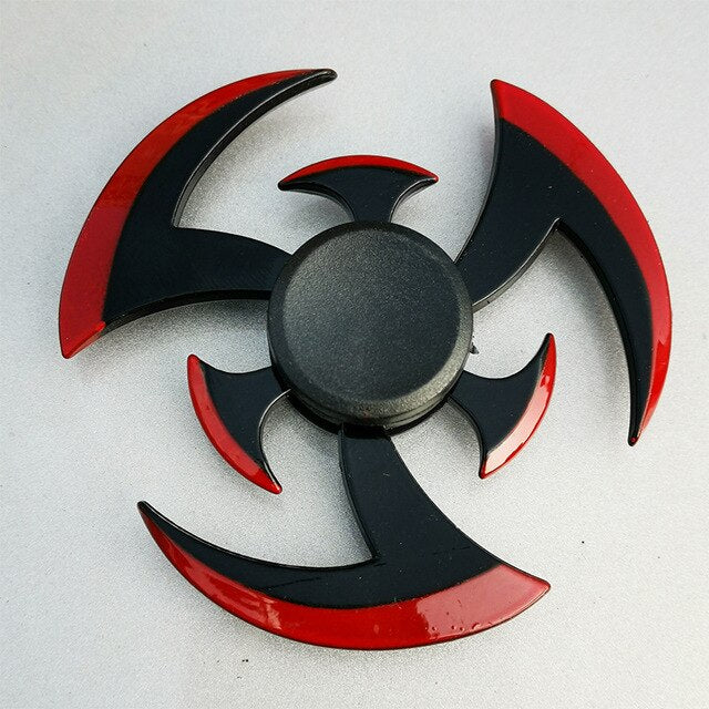 Naruto Finger Spinner EDC Stuffer for Kid/Adult Toys Tri Cross Spinner Metal Spinner Gyro Autism Gift  Funny Hands for Fingers