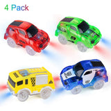 5.4cm Magic Electronics LED Car Toys With Flashing Lights Educational Toys For Children Birthday Party Gift Play With Tracks