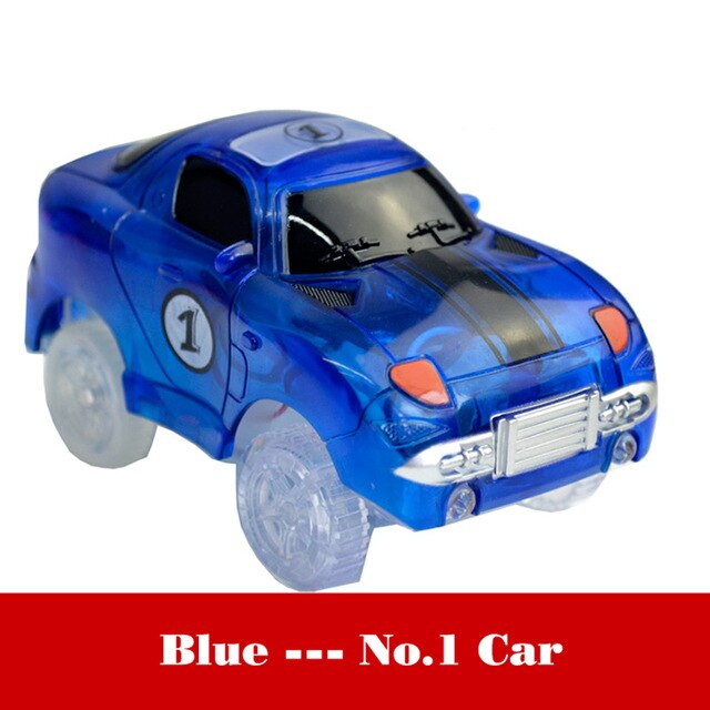 5.4cm Magic Electronics LED Car Toys With Flashing Lights Educational Toys For Children Birthday Party Gift Play With Tracks