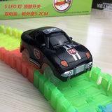 5.4cm Magic Electronics LED Car Toys With Flashing Lights Educational Toys For Children Birthday Party Gift Play With Tracks
