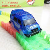 5.4cm Magic Electronics LED Car Toys With Flashing Lights Educational Toys For Children Birthday Party Gift Play With Tracks