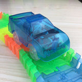 5.4cm Magic Electronics LED Car Toys With Flashing Lights Educational Toys For Children Birthday Party Gift Play With Tracks