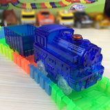 5.4cm Magic Electronics LED Car Toys With Flashing Lights Educational Toys For Children Birthday Party Gift Play With Tracks