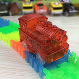 5.4cm Magic Electronics LED Car Toys With Flashing Lights Educational Toys For Children Birthday Party Gift Play With Tracks