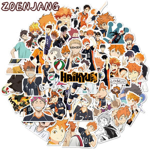 10/30/52pcs Cartoon Anime Haikyuu Stickers Waterproof PVC Motorcycle Car Luggage Laptop Guitar Skateboard Notebook Cool Sticker