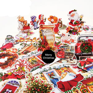 33PCS Christmas Stickers Crafts And Scrapbooking stickers kids toys book Decorative sticker DIY Stationery