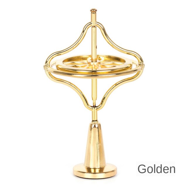 Desktop Stress Relief Gyroscop Aluminum Alloy Decompression Hypnosis Rotary Gyro Adult Fingertip Toy Kinetic Round Metal Spinner