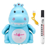 Follow Any Drawn Line Pen USB Charging Cute Inductive Dinosaur Robot with Light + Music Education Toy Gifts for Children Kids