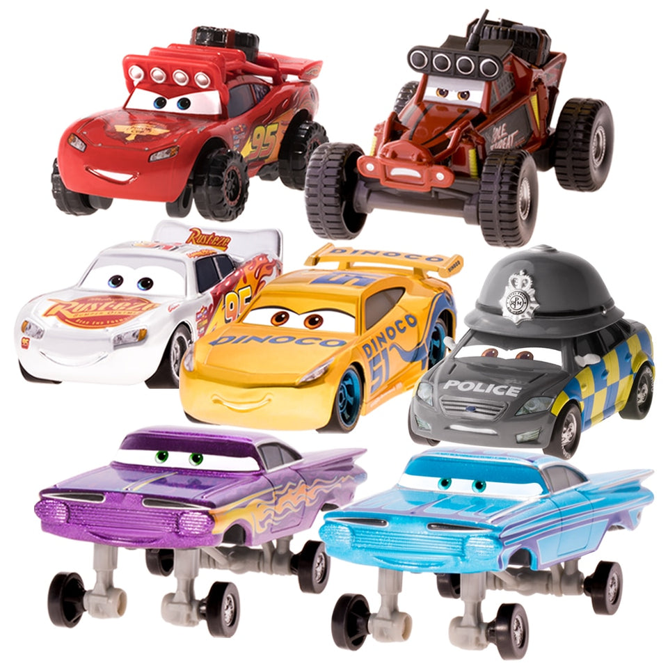 Disney Pixar Cars 2 3 Lightning McQueen Cruz Ramirez Ramone 1:55 Diecast Micro Racers Vehicle Model Toy Car Boy Kid Gift