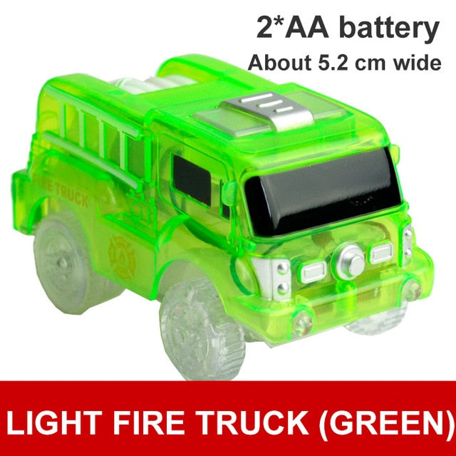 Magic Electronics LED Car Toys With Flashing Lights Electronics Car Flashing Light Magical Glow track toy cars toys cars for kid