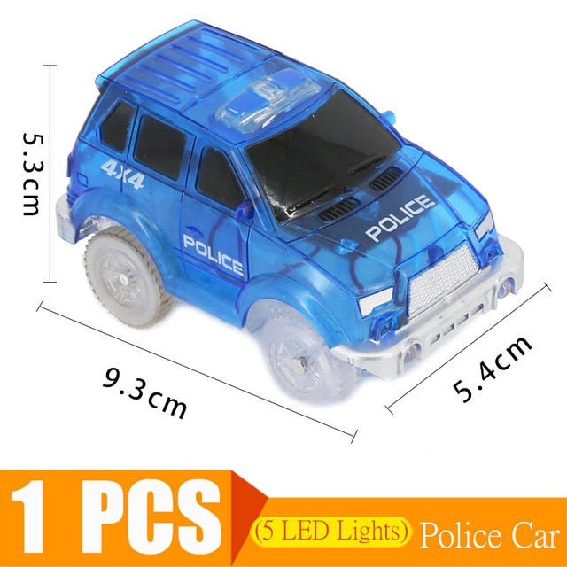 Magic Electronics LED Car Toys With Flashing Lights Electronics Car Flashing Light Magical Glow track toy cars toys cars for kid