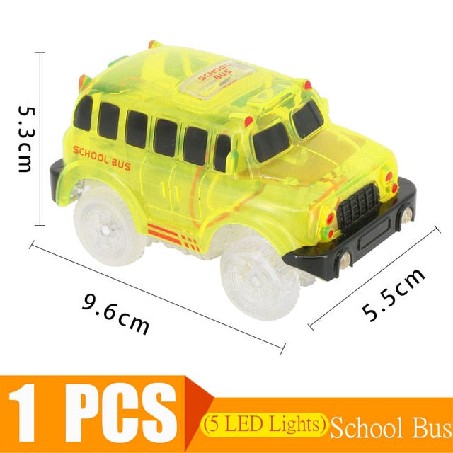 Magic Electronics LED Car Toys With Flashing Lights Electronics Car Flashing Light Magical Glow track toy cars toys cars for kid