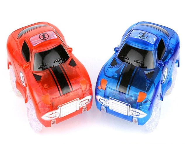 Magic Electronics LED Car Toys With Flashing Lights Electronics Car Flashing Light Magical Glow track toy cars toys cars for kid