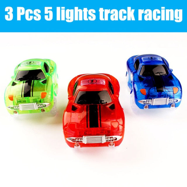Magic Electronics LED Car Toys With Flashing Lights Electronics Car Flashing Light Magical Glow track toy cars toys cars for kid