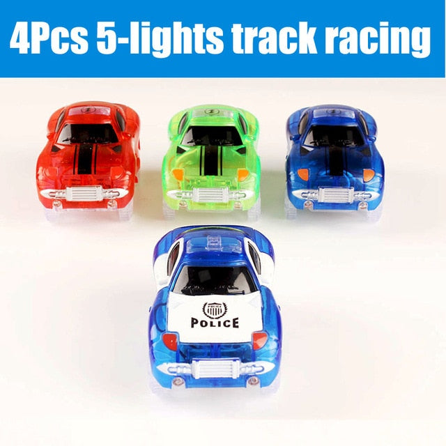Magic Electronics LED Car Toys With Flashing Lights Electronics Car Flashing Light Magical Glow track toy cars toys cars for kid