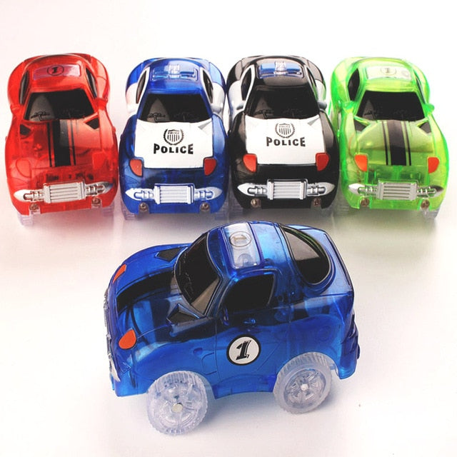 Magic Electronics LED Car Toys With Flashing Lights Electronics Car Flashing Light Magical Glow track toy cars toys cars for kid