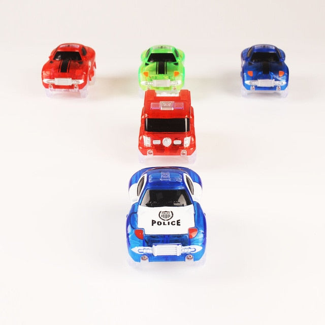 Magic Electronics LED Car Toys With Flashing Lights Electronics Car Flashing Light Magical Glow track toy cars toys cars for kid