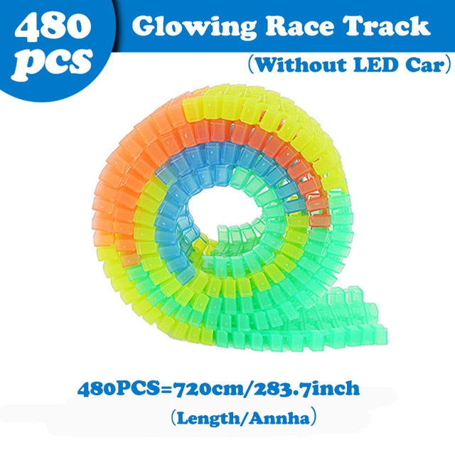 Magic Electronics LED Car Toys With Flashing Lights Electronics Car Flashing Light Magical Glow track toy cars toys cars for kid