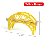 Wooden Track Railway Accessories Bridge Train Station Tunnel Cross Compatible All Brands Wood Track Educational Toys for Kids