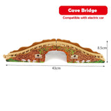 Wooden Track Railway Accessories Bridge Train Station Tunnel Cross Compatible All Brands Wood Track Educational Toys for Kids