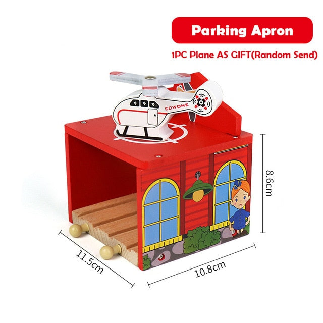 Wooden Track Railway Accessories Bridge Train Station Tunnel Cross Compatible All Brands Wood Track Educational Toys for Kids