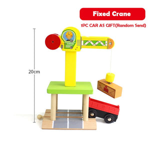 Wooden Track Railway Accessories Bridge Train Station Tunnel Cross Compatible All Brands Wood Track Educational Toys for Kids