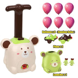 Power Balloon Launch Tower Toy Puzzle Fun Education Inertia Air Power Balloon Car Science Experimen Toy for Children Gift