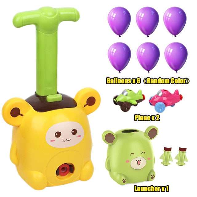 Power Balloon Launch Tower Toy Puzzle Fun Education Inertia Air Power Balloon Car Science Experimen Toy for Children Gift