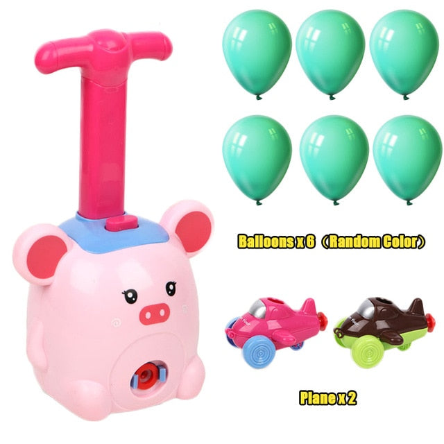 Power Balloon Launch Tower Toy Puzzle Fun Education Inertia Air Power Balloon Car Science Experimen Toy for Children Gift