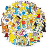 50PCS Anime Simpsons Cartoon Stickers Skateboard Fridge Guitar Laptop Motorcycle Travel Luggage Classic Toy Waterproof Stickers