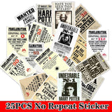 25PCS Cartoon HP Pottes Classic Harries Stickers Luggage Skateboard Laptop Sticker Refrigerator Stationery Waterproof Stickers