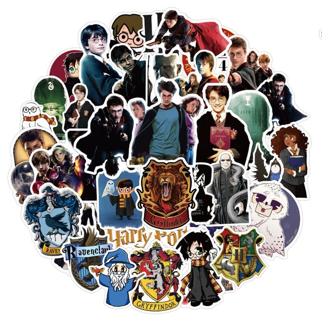 25PCS Cartoon HP Pottes Classic Harries Stickers Luggage Skateboard Laptop Sticker Refrigerator Stationery Waterproof Stickers