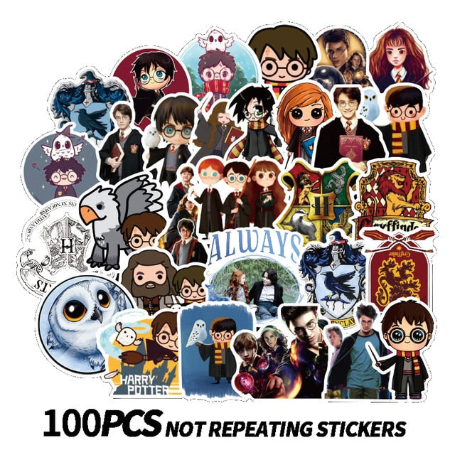 25PCS Cartoon HP Pottes Classic Harries Stickers Luggage Skateboard Laptop Sticker Refrigerator Stationery Waterproof Stickers