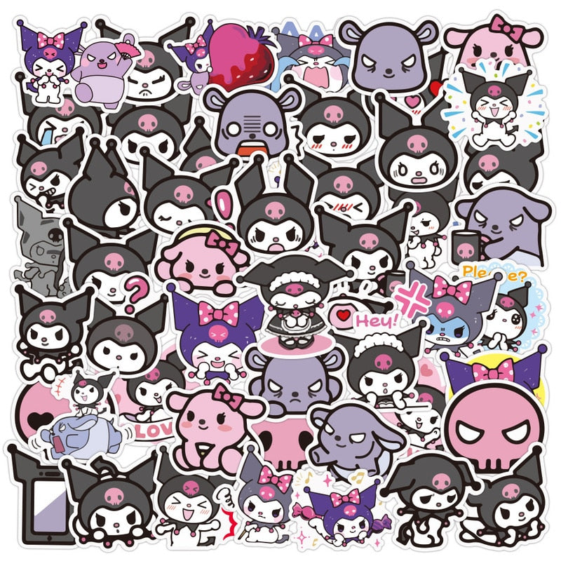 10/50PCS Kuromi Melody Keroppi Pekkle Gudetama Cute Stickers for Children Letter Diary Stationery Pegatinas Stickers Sticker