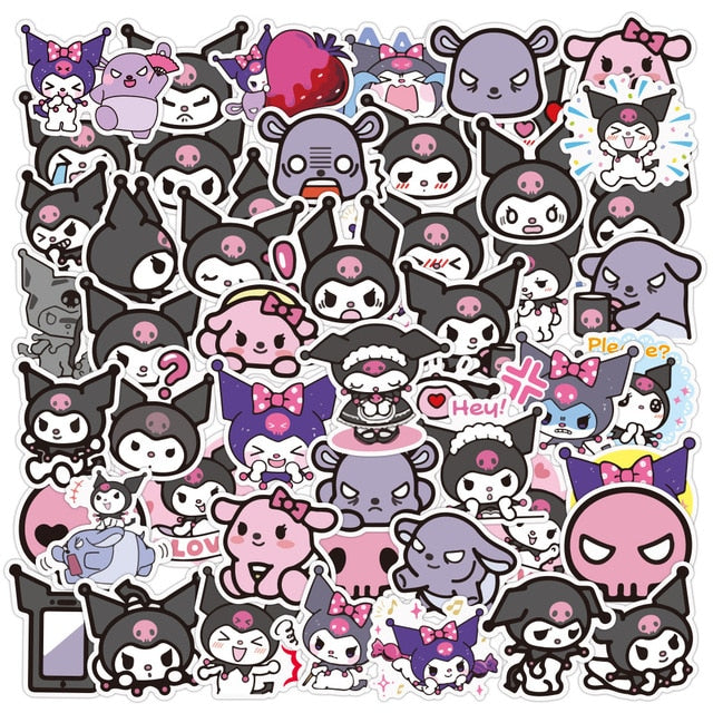 10/50PCS Kuromi Melody Keroppi Pekkle Gudetama Cute Stickers for Children Letter Diary Stationery Pegatinas Stickers Sticker
