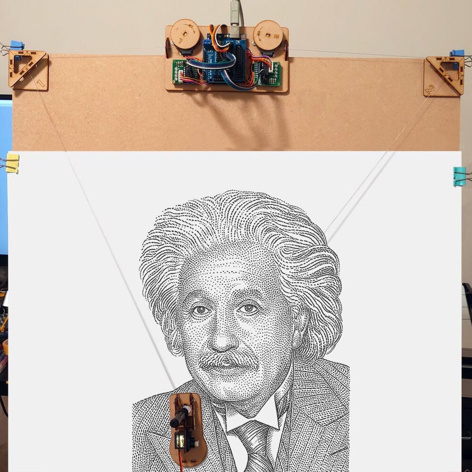 Drawbot Cable Plotter Wall Painting Robot for Arduino with Stepper Motor Servos DIY Maker Project Kit Polargraph