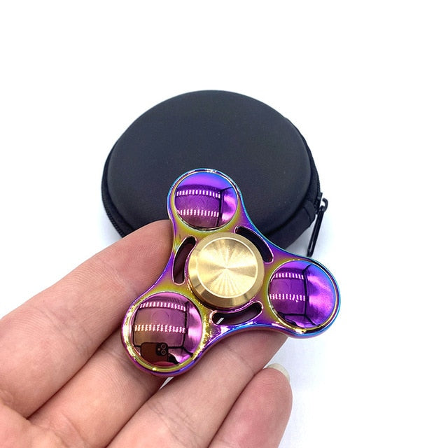 Stainless Steel Hand Spinner Fidget Silent Bearing Zinc Alloy Metal Steel Ball Mute Edc Finger Gyro Relieve Stress Boy Xmas Gift