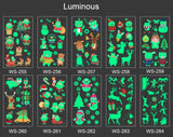 2020 Merry Christmas 3D luminescence stickers Christmas decorations for Party  Tattoo New Year Home Decals Decor Cartoon sticker