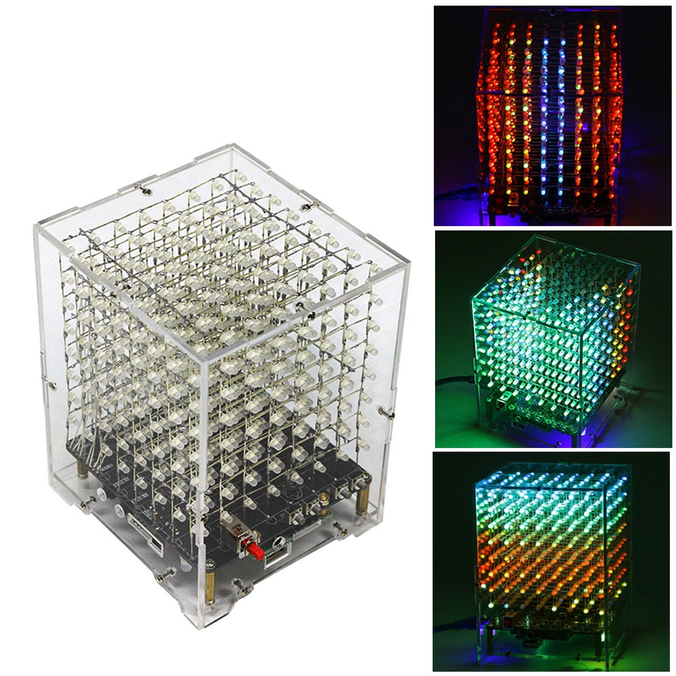 New Hot DIY Welding Electronic Bulk Parts Bluetooth Light Cube Kit