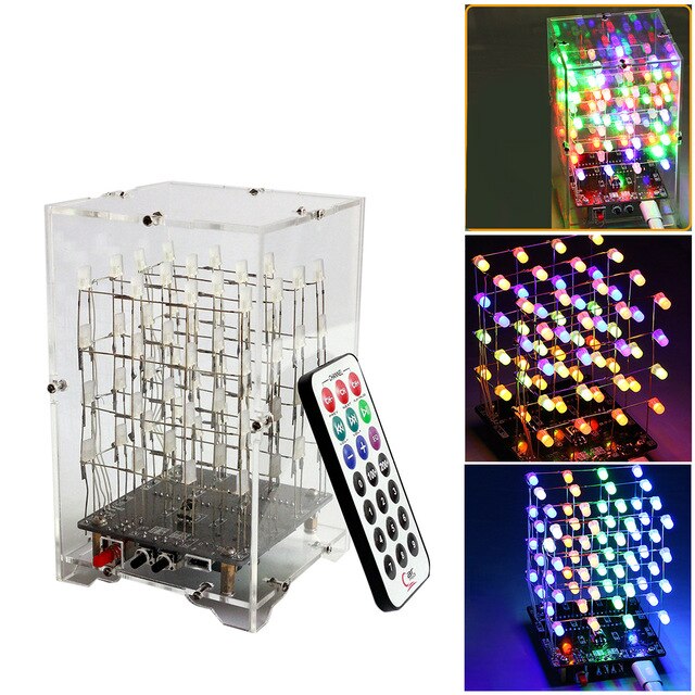 New Hot DIY Welding Electronic Bulk Parts Bluetooth Light Cube Kit