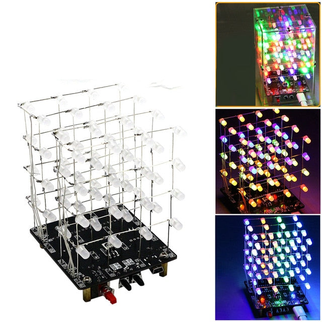 New Hot DIY Welding Electronic Bulk Parts Bluetooth Light Cube Kit