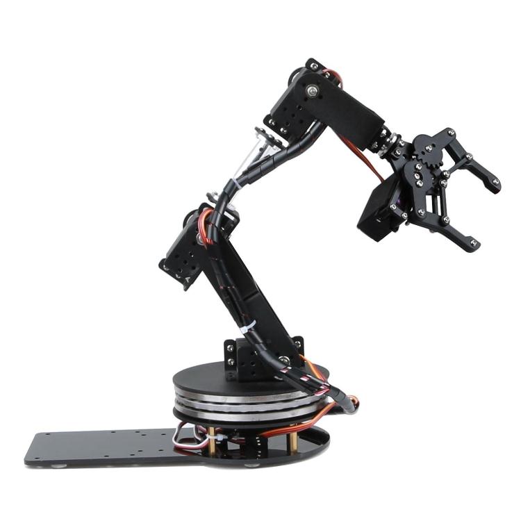 Metal 6 Axis Robot Arm Robotic Manipulator Mechanical Arm with 360 Degree Servo Base DIY Arduino STEM Program Toy Kit Parts
